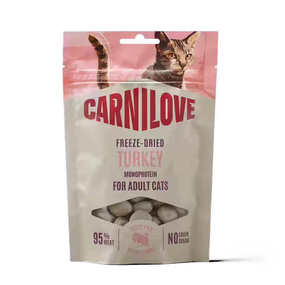 Carnilove Cat Freeze Dried Turkey 40g Liofilizowany Przysmak dla Kota Indyk